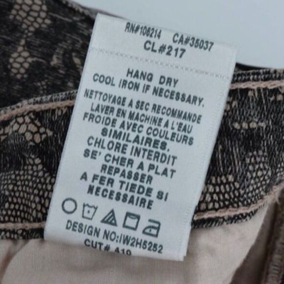 Joes Jeans Black and Blush Chantilly Lace Jeans N0015 - Picture 6 of 8